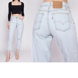 LEVI'S Women's Size 6 551 Relaxed Fit Tapered Leg Light Wash Denim Jeans Vintage